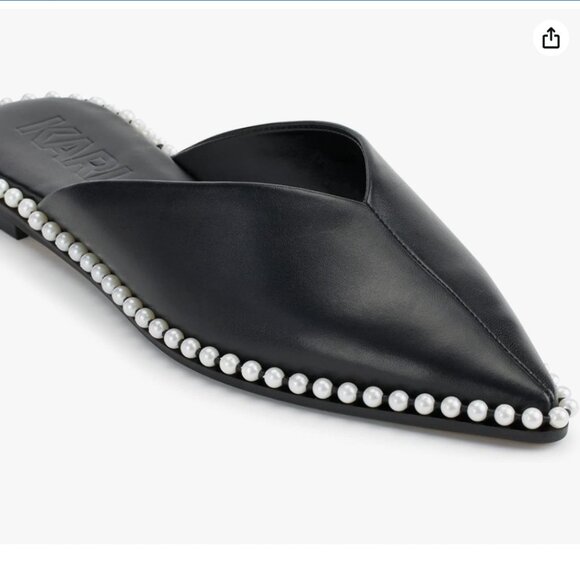KARL LAGERFELD Vyra Flat Pearl Mule - Picture 3 of 6